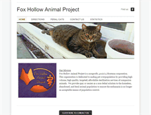 Tablet Screenshot of foxhollowanimalproject.org